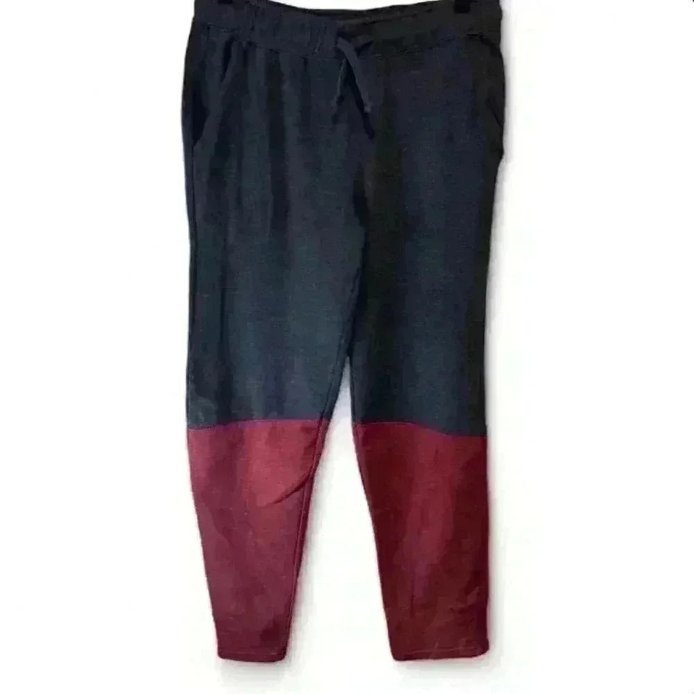 Cat & Jack Boy's XL Colorblock Joggers Navy/Maroon Casual Pants